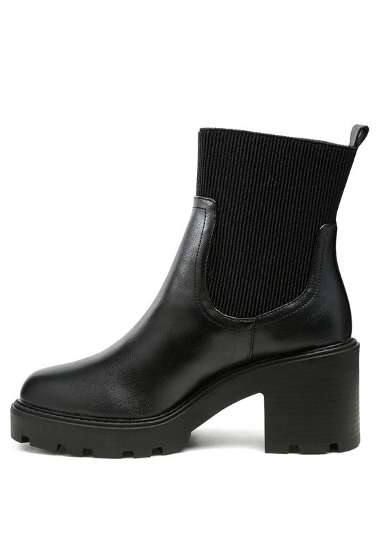 LIAM BLACK SOCK CHUNKY CHELSEA BOOTS