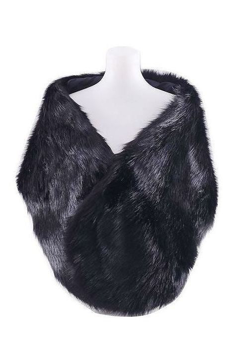 Over Size Faux Felt Fur Scarf Shawl Wrap