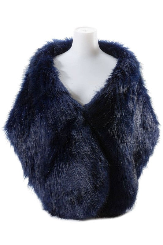 Over Size Faux Felt Fur Scarf Shawl Wrap