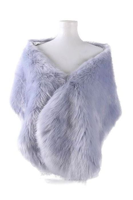 Over Size Faux Felt Fur Scarf Shawl Wrap