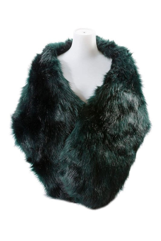 Over Size Faux Felt Fur Scarf Shawl Wrap