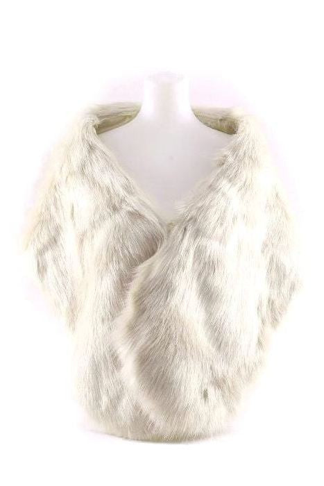 Over Size Faux Felt Fur Scarf Shawl Wrap